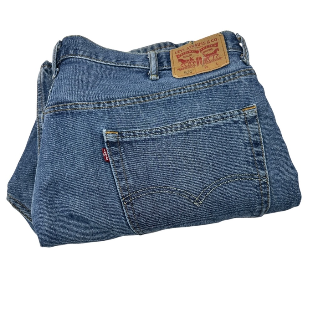 LEVI'S 550 Red Tab Relaxed‎ Fit Blue Denim Jeans 44x29